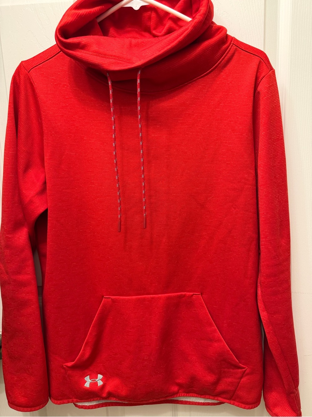 Women’s Under Armour Red Cowl-Neck Pullover - Picture 2 of 6